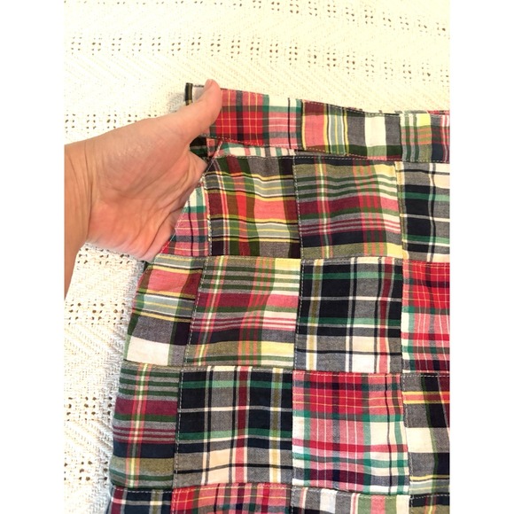 Brooks Brothers 346 Skirt Size 6 Preppy Quilt Patch plaid Knee Length multicolor - Picture 2 of 9
